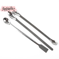 [fashion] 12Pcs Stainless Steel Lab Spoon Spatula Laboratory Sampling Spoon Mixing Spatula MY