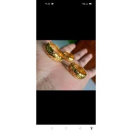 999 gold plated carved ring