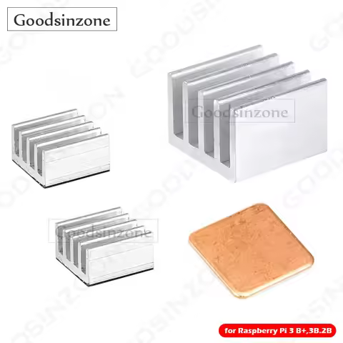 4-Pack Raspberry Pi 3B+,3B Heatsinks Kit - Aluminum & Copper Cooling Heat Sink Set for Pi 3 B+, Pi 2
