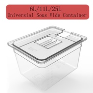 Sous Vide Container 6 11 25 quarts for anova Crystal Clear