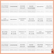 🎃 Label Botol Tandas Perjalanan Putih PVC Perekat Tahan Air Mudah Dilekap dan Tanggal 24Pcs