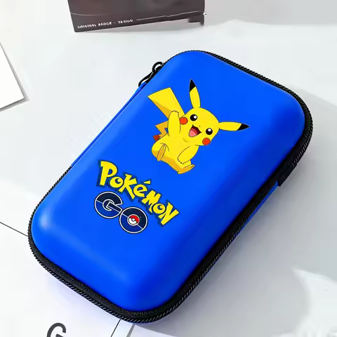 Pokemon Travel Storage Bag Charging Cases Earphone Package Anime Pikachu Charmander Portable Outdoor