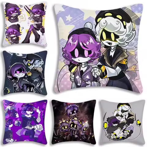 M-Murder D-Drones Pillow Covers Cartoon Sofa Decorative Home Double-sided Printing Short Plush Cute 