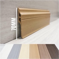 SKIRTING PVC 70MM AND 95MM 8feet+/- (4feet +/- x 2pcs)/(120cmx2pcs) FOR FLOORING ACCESSORIES