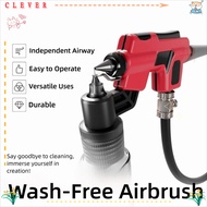 CLEVERHD Wash-Free Airbrush, For DSPIAE PT-AB with Marker Rack 50ml Mixing Jar, Model Painting Easy 