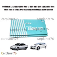 TOYOTA ALTIS 1.6 1.8 ZZE121 ZZE122 WISH 1.8 ZNE10 ZNE14 1ZZ-FE 3ZZ-FE TIMING CHAIN KIT SET OSK JAPAN