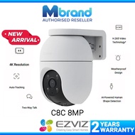 Ezviz C8C 8MP 4K Motion Detection Color Night Vision Weatherproof Outdoor Pan/Tilt Two Way Talk Secu