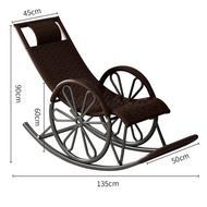 Kerusi Rotan Kerusi Goyang Nap Kerusi Ruang Tamu Balkoni Kerusi Malas Kerusi Santai Warga Tua Kerusi