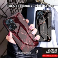 Tempered Glass Casing For Oppo Reno7 5G Reno 7Pro Slim Phone Case 7 SE Z Pro 7Z 6 4G 5G Shockproof Back Cover OppoReno7 Oppo Reno7Pro