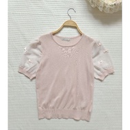 ​ earth music & ecology See-Through Doll Sleeve Sweater