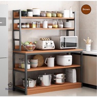 DorNordic Modern Multipurpose Kitchen Rack Cabinet Storage Rack With Metal Frame Design | Rak Dapur Ikea