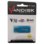 Flashdisk Vandisk 4GB / 8GB / 16GB /32GB V70 ADVANCE USB FlashDisk ORI