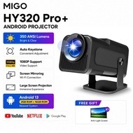 MIGO HY320 PRO+ Smart Projector Portable Android 13 350ANSI Led 4K Tv Laptop Android Phone netflix B