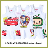 ▞ ﹍ ☆ White Terno for Boy Baby & Kids Sando and Short Set Damit Pang-bata Pambahay Comfy Kids Wear