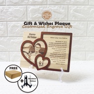 3D Gift & Wishes Plaque FREE STAND