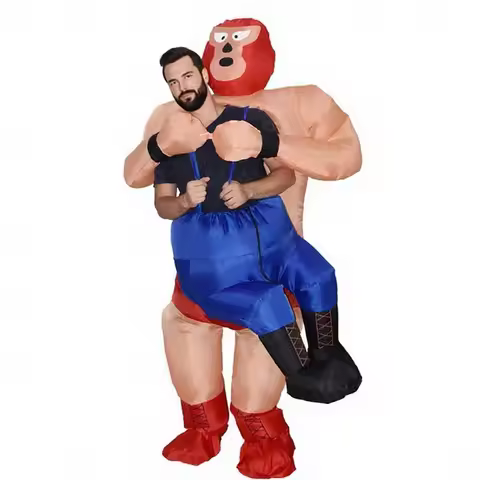 Adult Wrestler Monkey Inflatable Costume Halloween Cosplay Hercules Stage Performance Dressing Up Ca