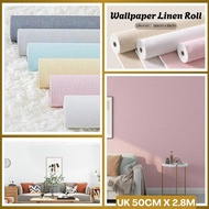 Foam Linen Wallpaper Roll Wall Paper form Decoration 3D Aesthetic Room DecorationPOLOS UK 280CM