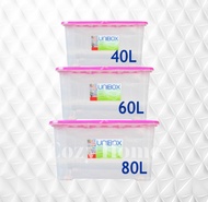 Home Multifunctional Storage Box Stackable Basket Bin with Lid Space Saving Household Organizer 40L 