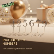 TAYLOR1 Number Birthday Candle Holder, Reusable Versatile Metal Number Candle Holders, Candle Rack N