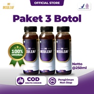 BIO INSULEAF 3 BOTOL Paket Kronis - HERBAL DIABETES CAIR - ORIGINAL - ASLI 100% BPOM OFFICIAL STORE