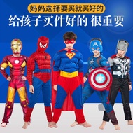 Kostum Kanak-kanak Halloween Pakaian Persembahan Pakaian Superhero Superman Suit Set Kostum Cosplay