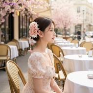 NEW Colorful sel Hanfu Hair Accessories Chinese Style Hair Clip for Women Historical Costume Shows a