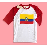 Raglan World Cup T-shirt World Cup Ecuador flag