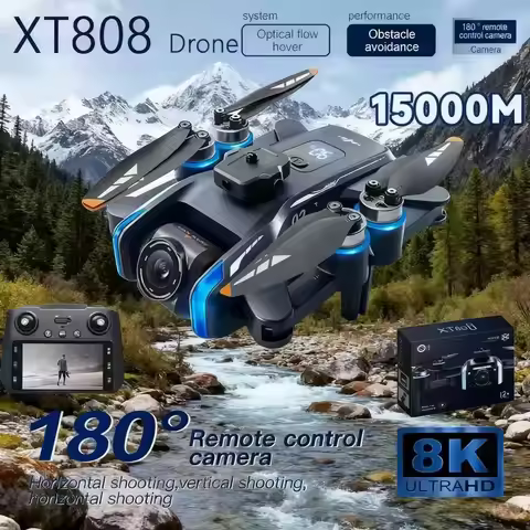 NEW XT808 MAX Drone 4K Professional 8K HD Dual Light Flow Camera Brushless Motor 5G WiFi Optical GPS