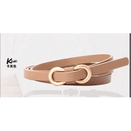 811 THIN Waist Belts Korean Fashion PU Leather Gasper khaki Waist Strap Women's Buckle Newest Fashio