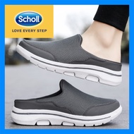 Scholl รองเท้าผู้ชาย Scholl รองเท้าผ้าใบรองเท้าผู้ชาย Scholl ผ้าใบรองเท้าผู้ชาย Scholl Kasut Scholl สไลด์ Man Scholl ผู้ชาย Scholl ขนาดใหญ่ครึ่งรองเท้าแตะแบนรองเท้าแตะผู้ชายแฟชั่นรองเท้าแตะลำลอง