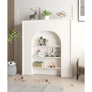 French Nordic style cream style fireplace storage cabinet foyer cabinet decorative cabinet white liv