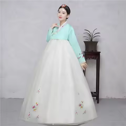 2025 cotton silk full sleeve japanese kimono yukata korean traditional dress hanbok costume hanbok d
