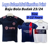 NCH Jersey Bola Budak Lelaki Logo Sulam Kids Football Jersey 23/24 Baju Bola Kanak-Kanak Lelaki Baju Futsal Kids Sportwears 3-12 Tahun