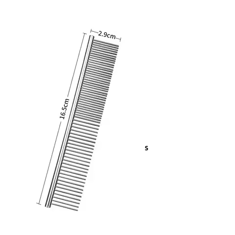 Straight comb, pet comb, electroplated stainless steel comb,cat and dog grooming