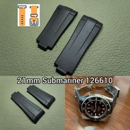 21mm 126610 專用膠 錶帶 2020 41mm submariner 合用：* Rolex 126610 126610LV *  Rubber Strap B 代用 膠帶