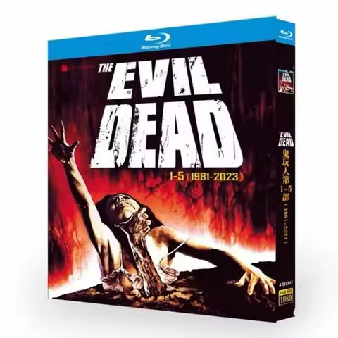 The Evil Dead Complete Films 1-5 (1981-2023) Blu-ray Disc DVD 4-Disc Box Set