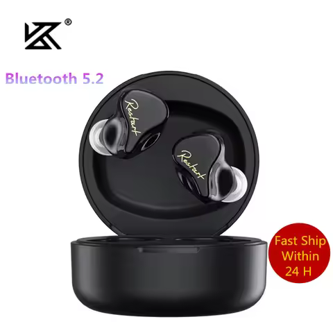 KZ SKS Black TWS Bluetooth 5.2 1BA+1DD Hybrid Earphones Game Sport Earbuds Touch Control Noise Cance