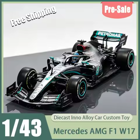 Bburago 1:43 Mercedes-Amg F1 W17 Formula 1 Racing Car Model Russell 63# Antonelli 12# Static Alloy S