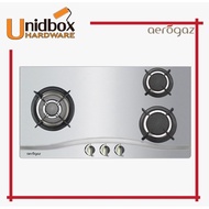 AZ-333SF 90CM Stainless Steel Hob-LPG/Aerogaz/3 Burners/Kitchen Appliances/Gas Stove
