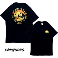 HITAM Fairgoods mountain is calling t-shirt - black Men's t-shirt Cool men's t-shirt Latest men's t-