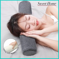 High Elasticity Memory Foam Core Neck Bolster Cervical Spine Lumbar Knee Support Round Pillow Premium Cylindrical Pillow