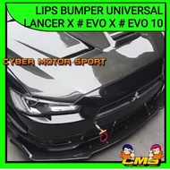 LIPS BUMPER LANCER EVO X. FRONT LIPS LANCER EX. WINGLET EVO 1 -SPAREPARTVIN