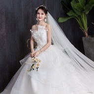 wedding dress for ninang✠✳◄Main wedding dress for pregnant women 2021 new bride wedding high waist c