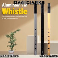 MAGICIANXB Aluminum Tin Whistle, C/D Key Rich Tone Irish Whistle Flute, Portable 6 Holes Easy-to-lea