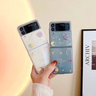 9520韓風閃粉星空星球三星SAMSUNG Galaxy Z Flip3 Flip4 電話手機殼