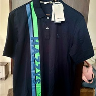 Men's polo shirt with stripes and Hazzys logo