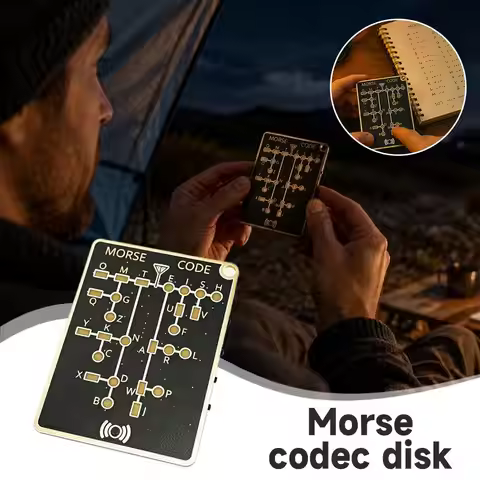 Modern Alloy Morse Code Decoding Card Portable Pocket Size Secret Communication Learning Tool Stylis