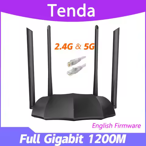 Tenda Ac8 Gigabit Router Global English Version Gigabit Ipv6 AC1200 Dual Wireless Full 5g Ethernet W
