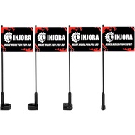 INJORA 10cm Decoration Antenna with Flag for 1/18 1/24 RC Crawler TRX4M SCX24 Ascent18 FCX18 FCX24