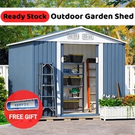 Outdoor garden Storage metal shed large backyard Storage Setor Laman Besar outdoor Garden Shed Cabin